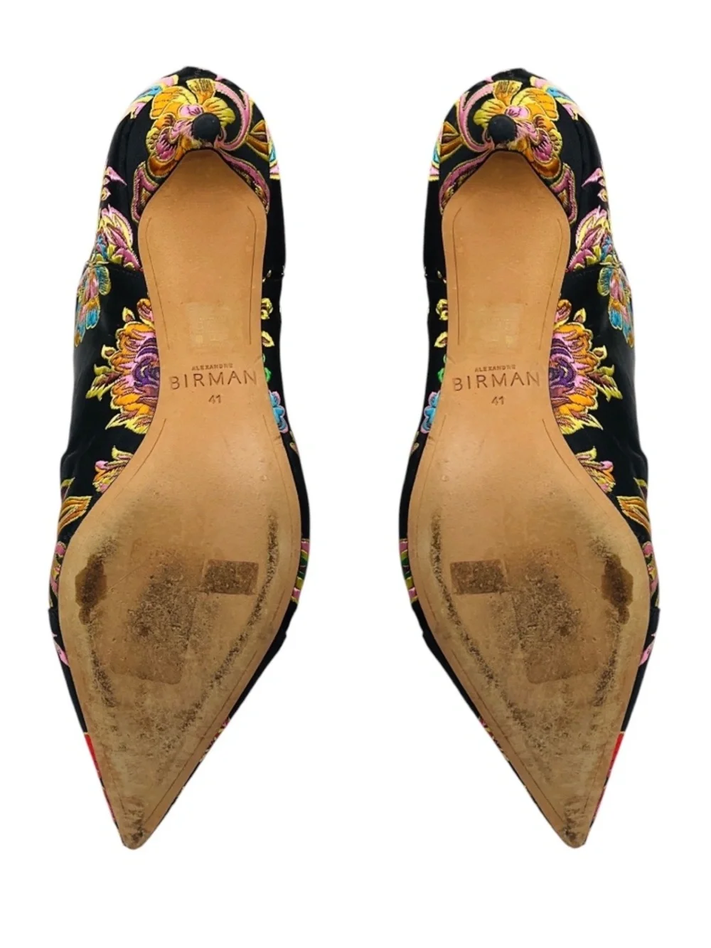 ALEXANDRE BIRMAN BLACK MULTI FLORAL JACQUARD SATIN ANKLE BOOTS